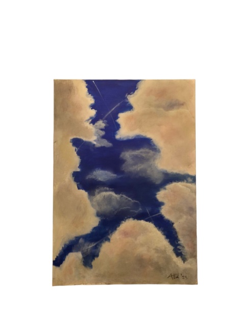 "Spacer w chmurach" 100x70